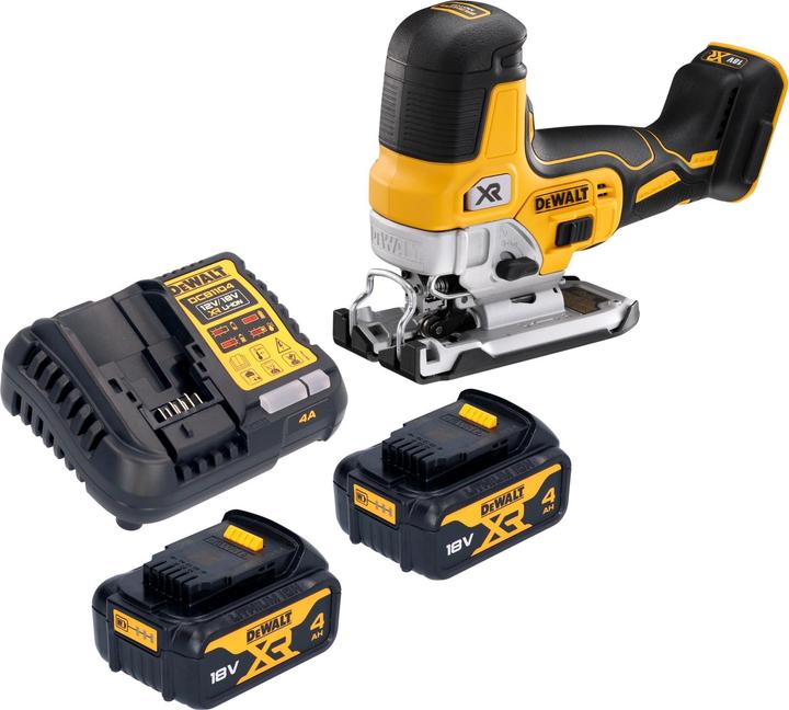 Actual product image DeWalt DCS 335 M2 Akku Stichsäge 18 V 135 mm Brushless + 2x Akku 4,0 Ah + Ladegerät