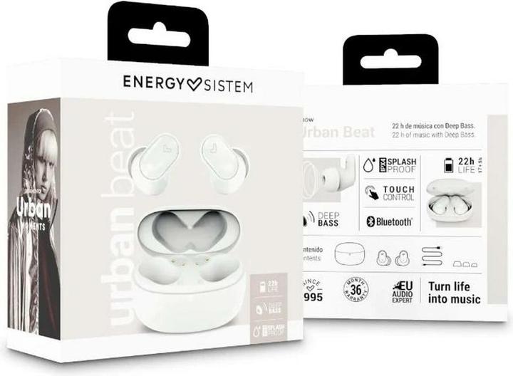 Image du produit Energy Sistem Écouteurs True Wireless Urban Beat blanc (NC, 5 h, Sans fil)