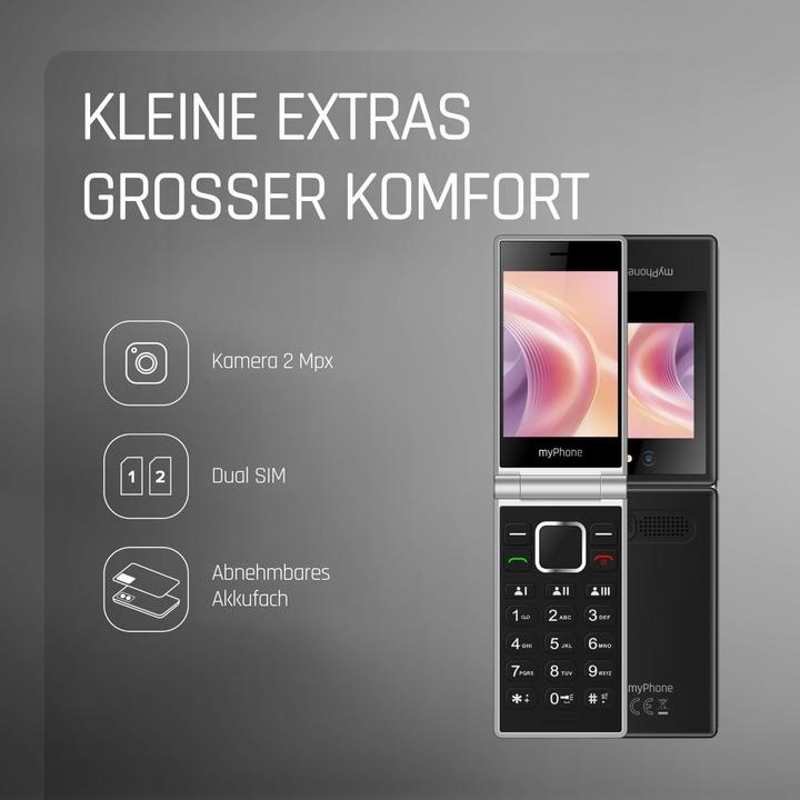 Actual product image Myphone Cell phone Tango2 (Black) Dual SIM 3.5" IPS 128MB/48MB/4G (3.50")