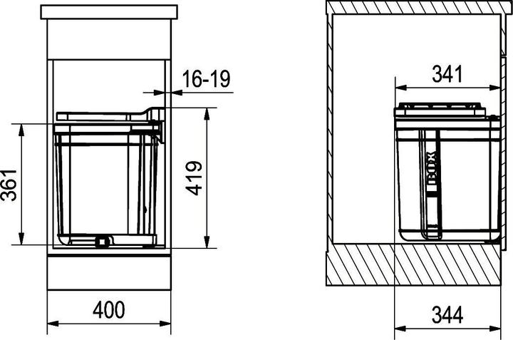 Produktbild Franke Kehricht-Schwenksystem -Sorter Pivot (30 l)