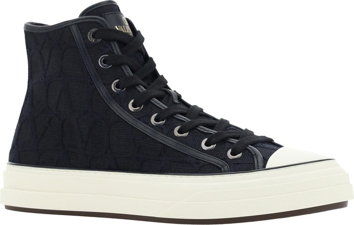 Valentino Garavani Toile Iconographe High Top Sneakers (43.5)