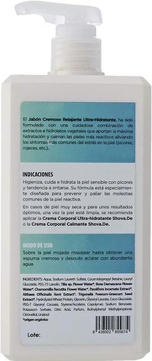 Actual product image Shova.De Relaxing Soap 1Litre Ultrahydrating (Liquid soap, 1000 ml)