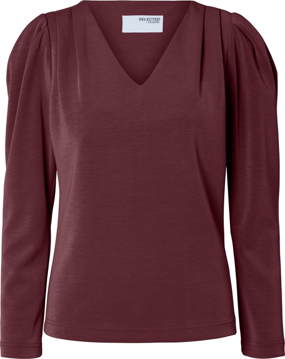 Selected Femme Drapiertes Top mit V-Ausschnitt