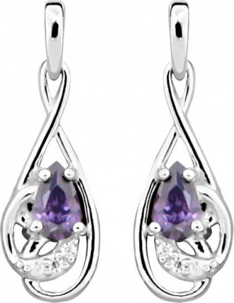 Image du produit Silver Cat Boucles d'oreilles mode avec zircon d'améthyste SC403
