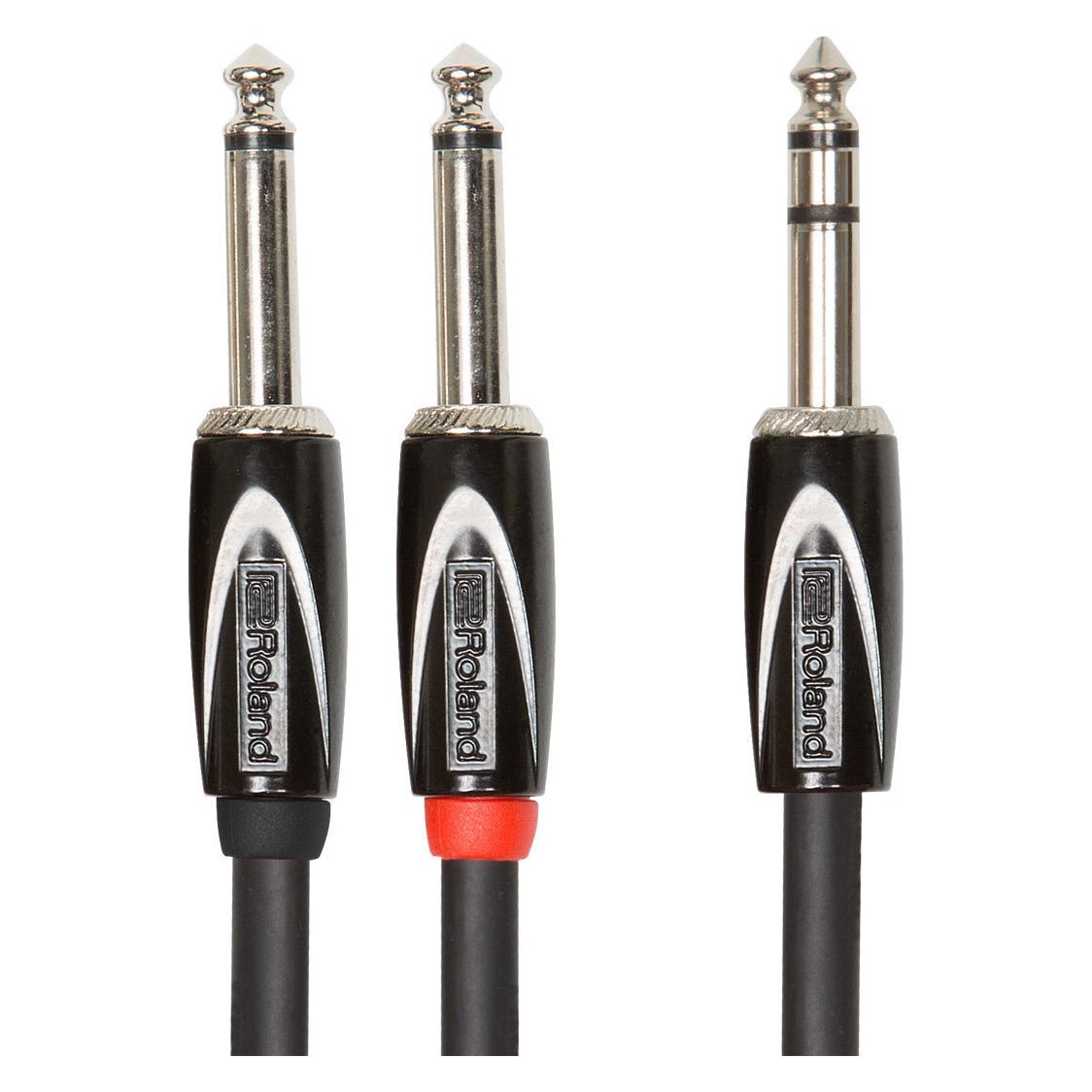 Roland 6.3mm Trs To 2 X 6.3mm Audio Cable, 1.5m (1.50 m), Audiokabel