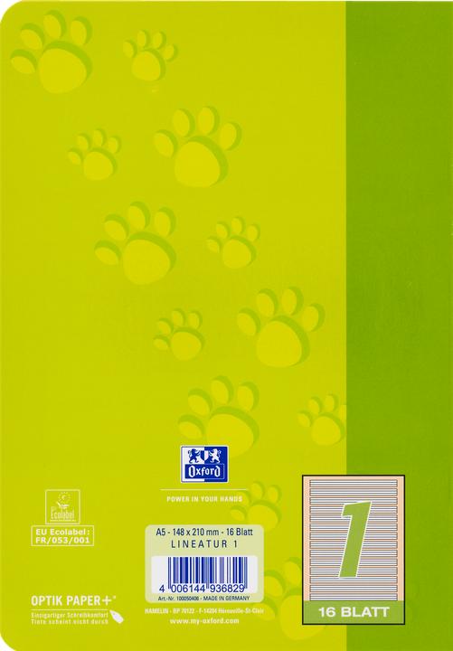 Produktbild Oxford Schulheft, A5, Lineatur 1 (A5, Harter Einband)