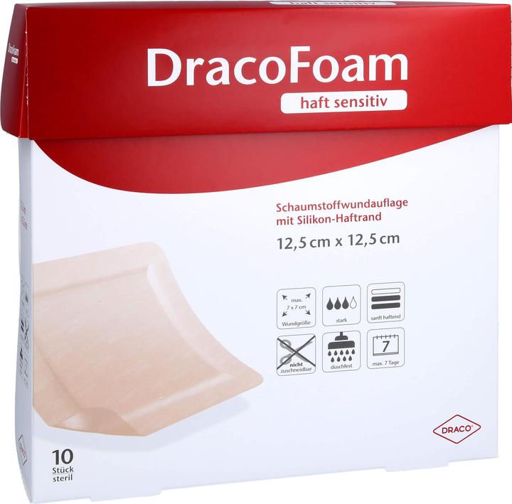 Dr. Dry DracoFoam haft sensitiv Schaumstoffverband, 10 St VER