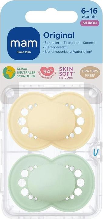 Actual product image MAM Original Silikon Schnuller, 2 Stück, 6-16 Monate (6 - 16 Months)