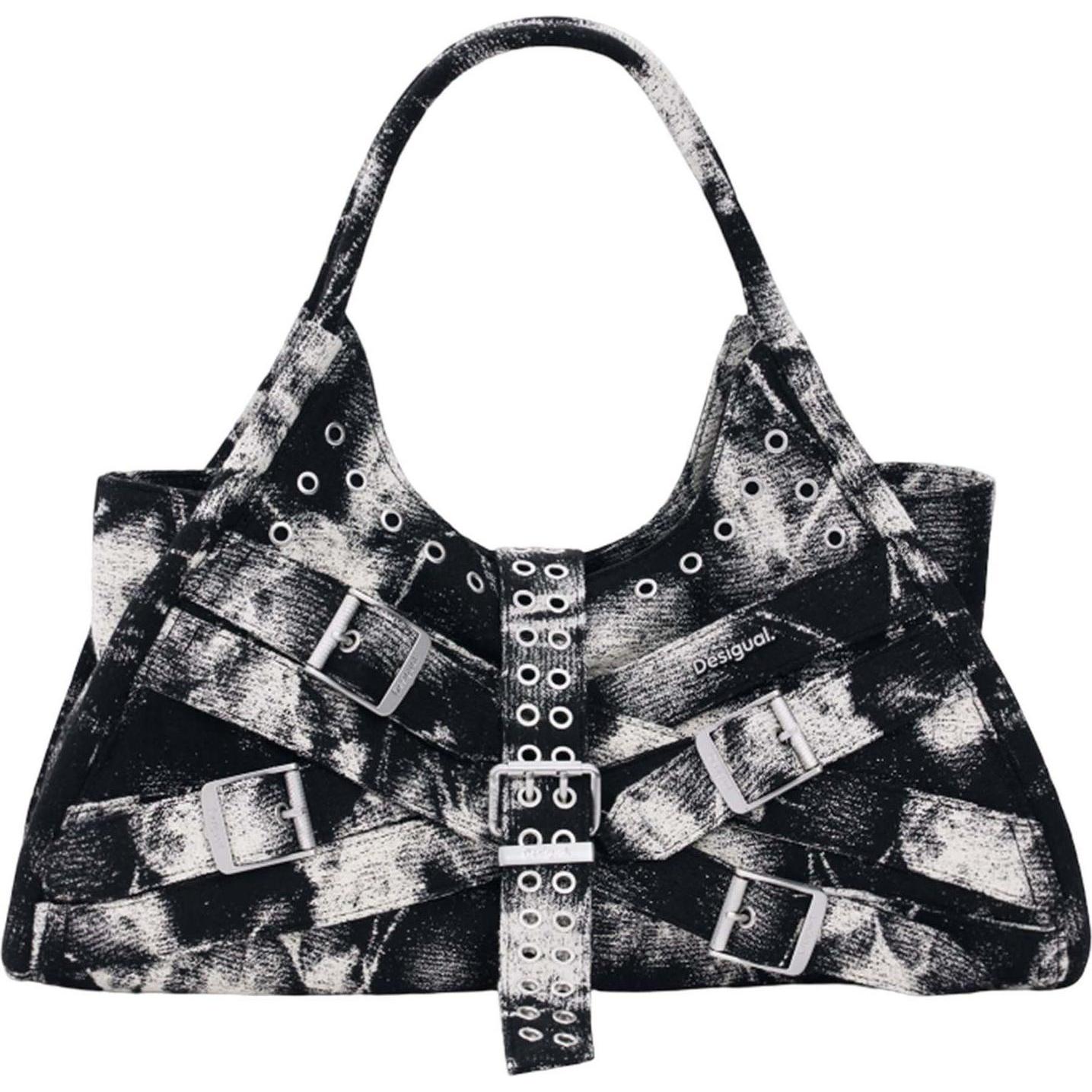 Desigual Donna Nero Donne, Borsetta, Uranio Heritown Hand Bag,