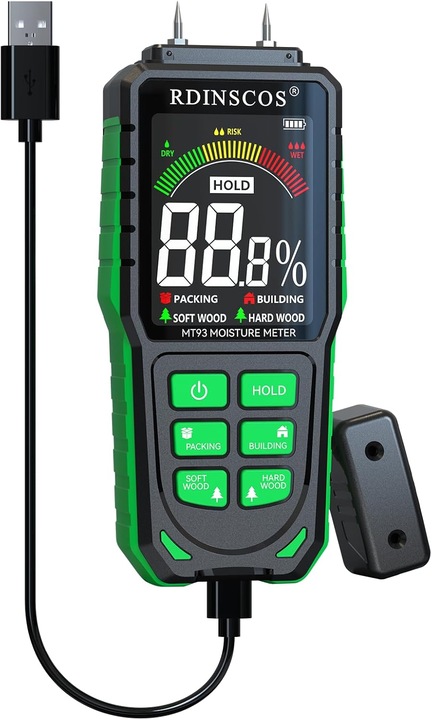 Actual product image Rdinscos Holzfeuchtemessgerät MT93
