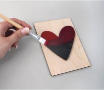 Produktbild Rayher Holz Motiv Herz, FSC Mix Credit, schwarz