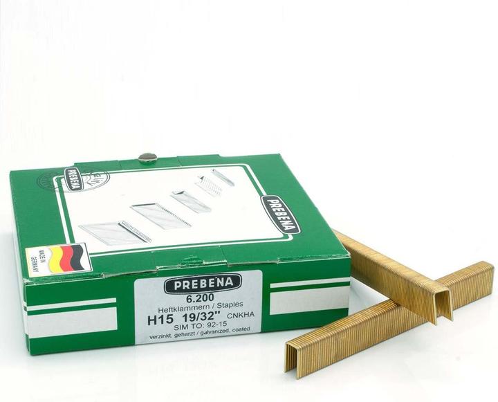 Actual product image Prebena Staples galvanised resinated 15 mm
