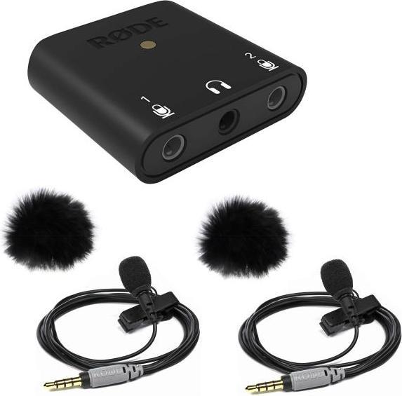 RØDE AI-Micro Interface mit 2x Smartlav+ mit 2x WS05 (USB)