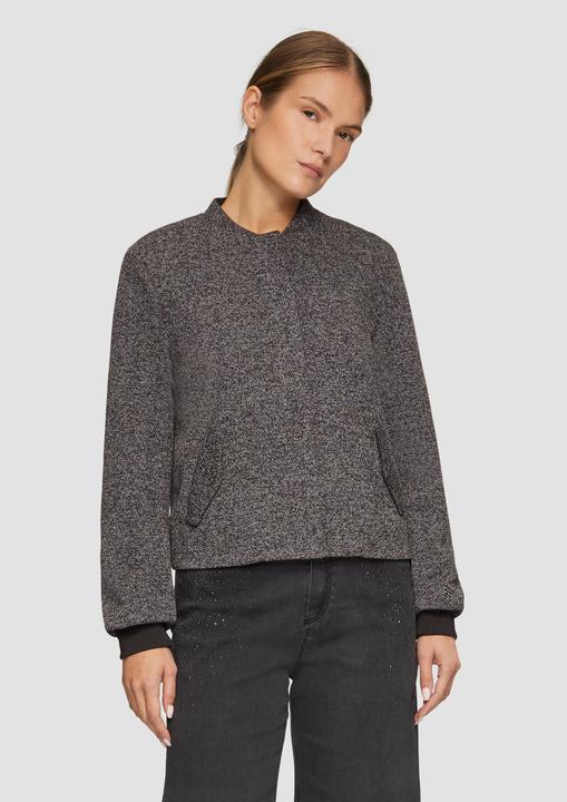 Actual product image S.Oliver Indoor-Jacke Melierter Blouson mit Druckknöpfen (46)
