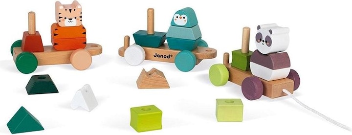 Actual product image Janod Stacking toys walk of the animals wood