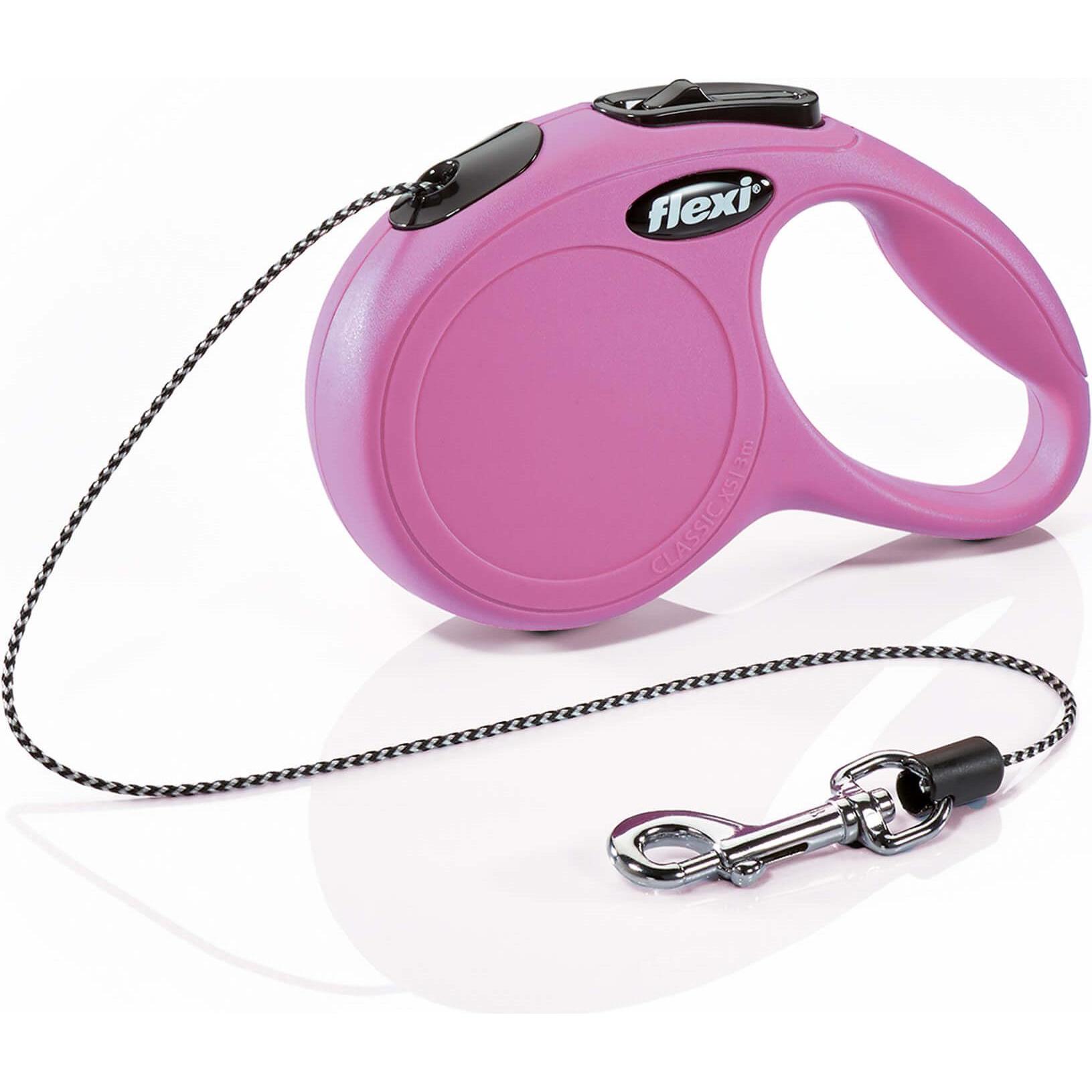 Comparer les prix de Flexi - laisse new classic cordon - rose - xs