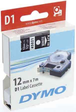 Produktbild Dymo S0720610 Standardband (1.20 cm, Weiss, Schwarz)