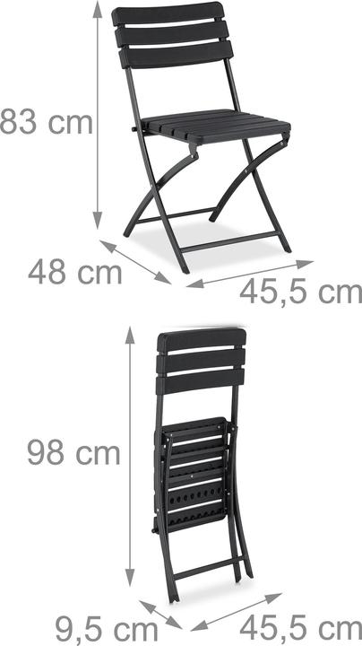 Productafbeelding Relaxdays 3-tlg. Balkonmöbel-Set (61 cm)