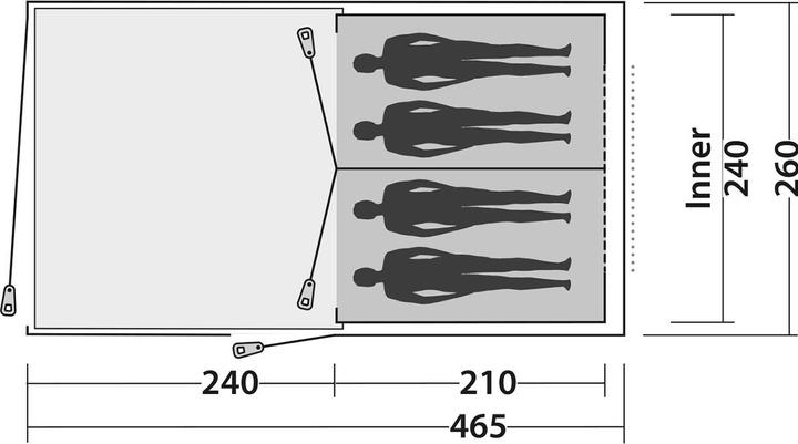 Image du produit Easy Camp Tente Galaxy 400 (Tente tunnel, 8.90 kg, 4 personnes)
