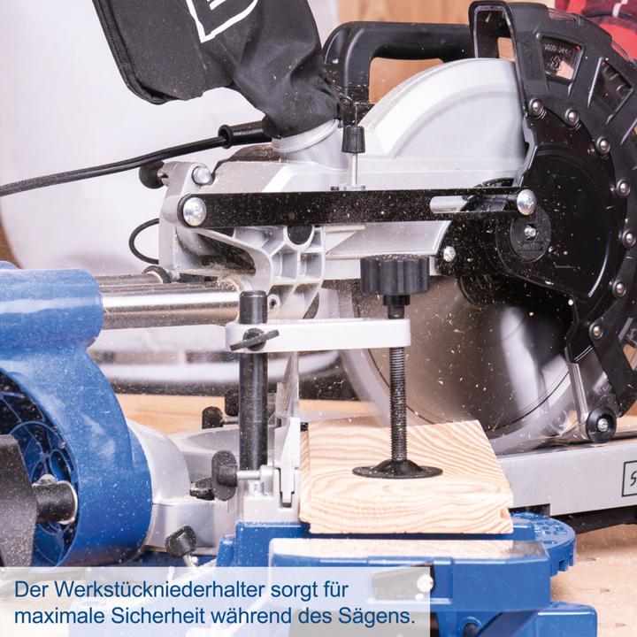 Produktbild Scheppach Kappzugsäge HM216 mit 2. Sägeblatt