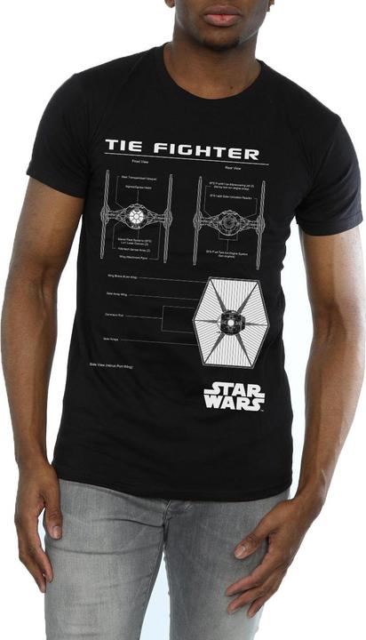 Produktbild Star Wars TIE Fighter Blueprint TShirt (3XL)