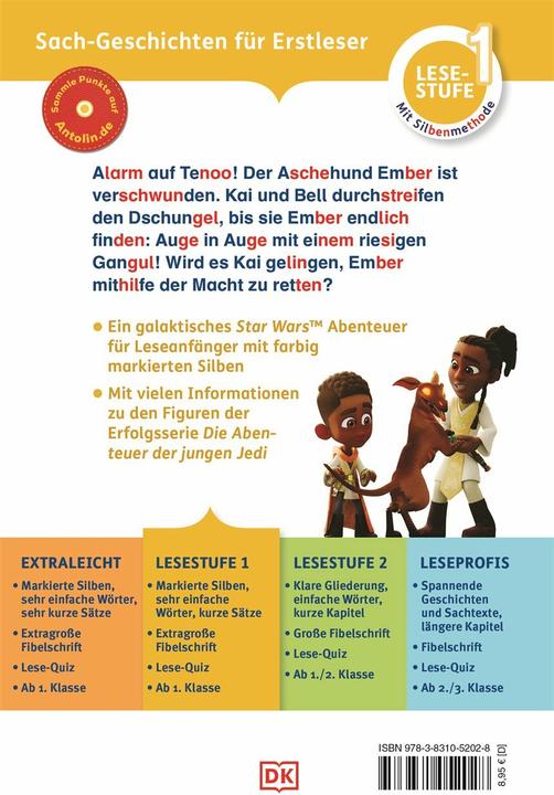 Produktbild SUPERLESER! Star Wars™ Die Abenteuer der jungen Jedi – Die Suche nach dem Aschehund (Deutsch, Marc Winter, Emeli Juhlin, DK Verlag - Kids, 2025)