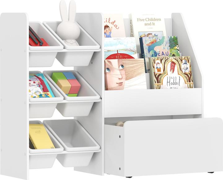 Aiyaplay Kinderregal MDF, Stahl Weiss