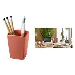 Cep, Bureau-accessoire, Stiftehalter Terra Nova Terracotta Polystyrol 2 Fächer 7, 4 X 7, 4 X 9, 5 Cm