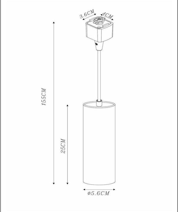 Produktbild Lucide TRACK FLORIS pendel - Schienensystem - 1xGU10 - Mattes Gold / Messing 09955/01/02 (GU10)