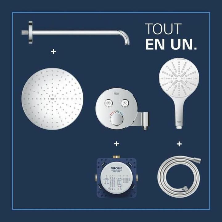 Produktbild Grohe Precision SmartControl Unterputz Duschsystem mit Vitalio Rain Mono 310 (1 Strahlart) und Vitalio Sma