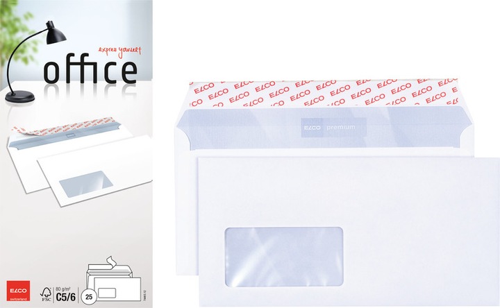 Produktbild Elco Briefumschläge Office in Kleinpackung (C5/6, 25 x)