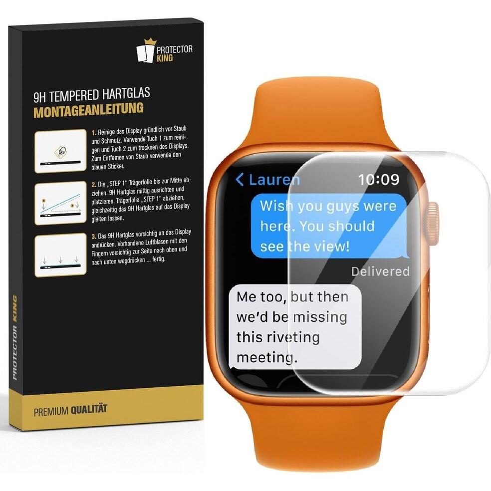 Thumbnail - Protectorking 2x emaser Tempered 9H Panzerglas 8D KLAR, Smartwatch Schutzfolie
