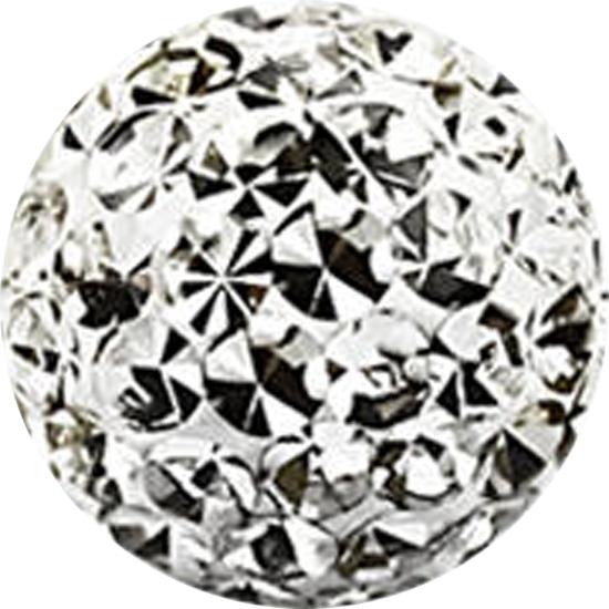 Produktbild Star Piercing Micro Kristall Kugel silber Epoxy Schutzschicht (ohne Messing, Chirurgenstahl 316L)