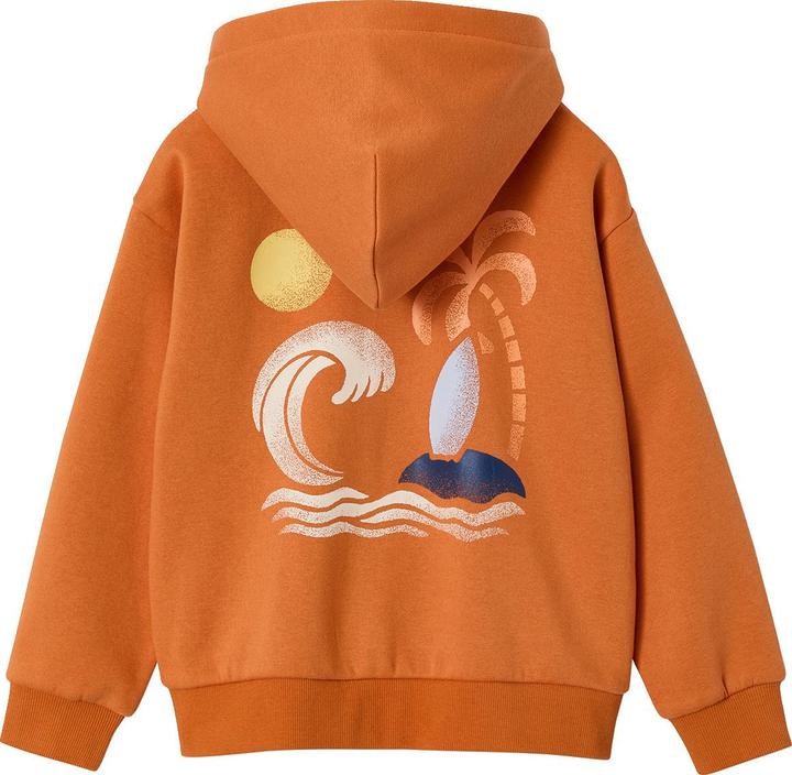 Produktbild Vertbaudet Kapuzensweatjacke mit Print hinten Jungen, Recycling-Polyester (92)
