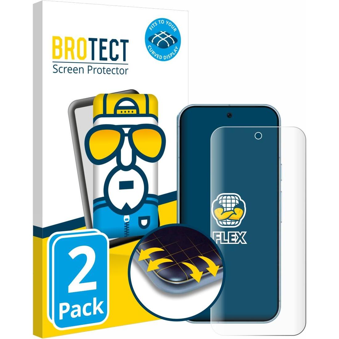 BROTECT Fullscreen Schutzfolie Displayschutz Folie Klar Transparent (2 Stück, Google Pixel 9), Smartphone Schutzfolie, T...