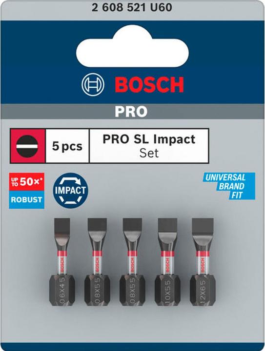 Actual product image Bosch Professional Zubehör PRO Slotted Impact Bit (Screw slot)