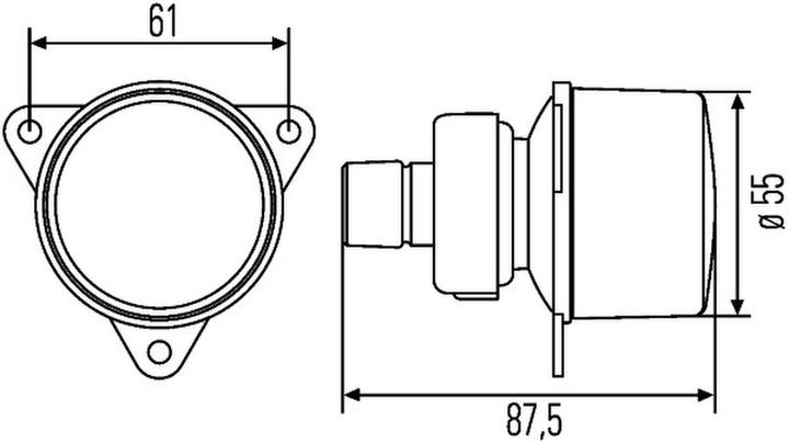 Actual product image Hella 20 Indicator lights front halogen for BOMAG