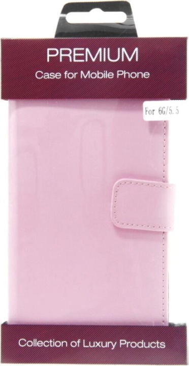 Image du produit NoName Étui portefeuille en cuir fin pour iPhone 6 Plus - rose 4250710556335 (Apple iPhone 6 Plus)