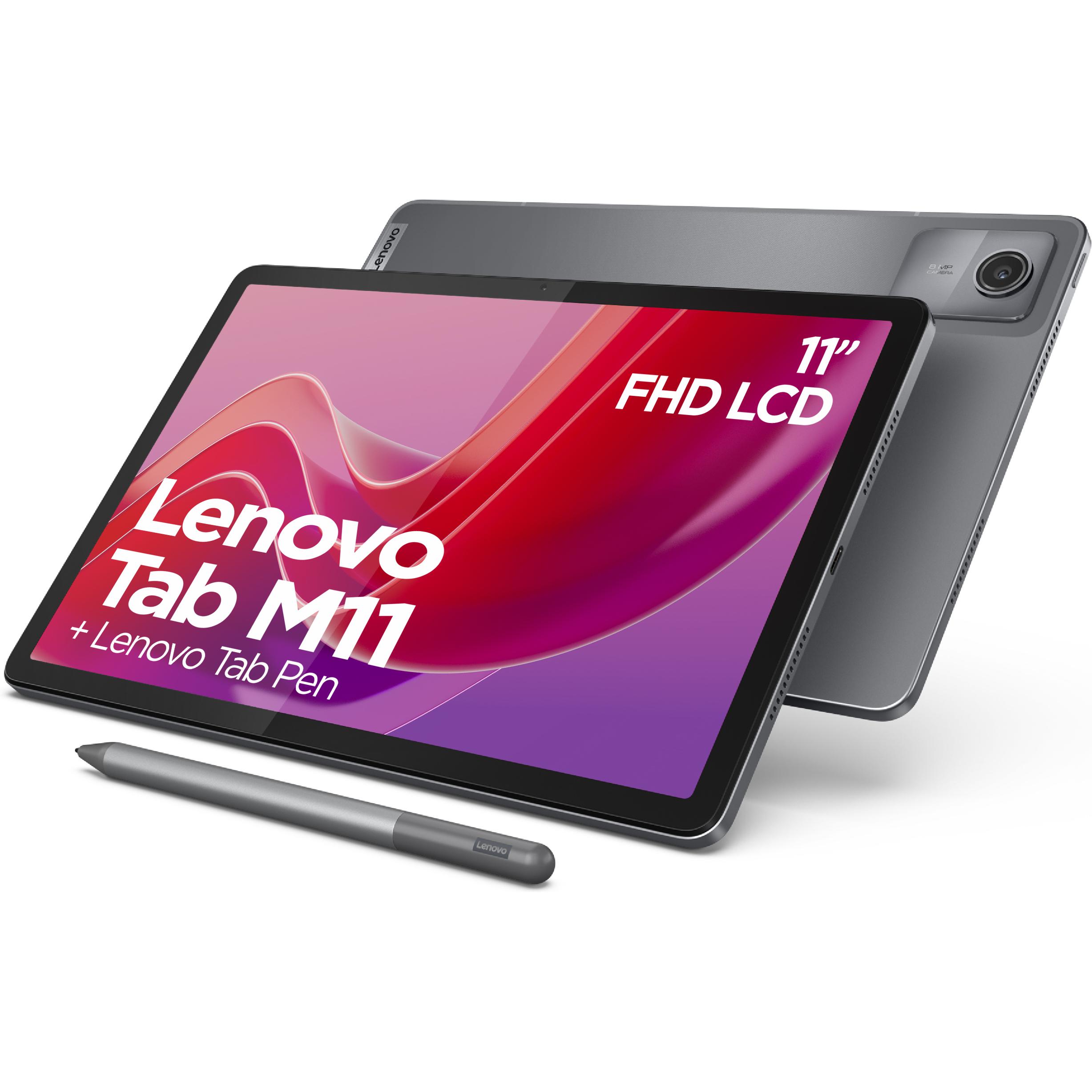Lenovo Tab M11 (4G, 11", 128 GB, Luna Grey), Tablet, Grau