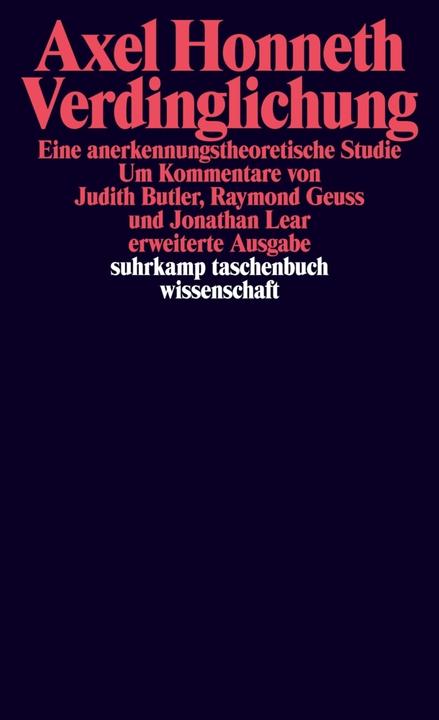 Produktbild Verdinglichung (Deutsch, Axel Honneth, 2015)