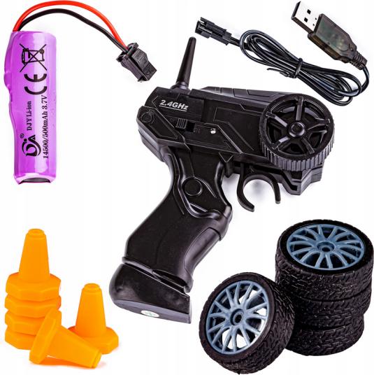 Image du produit S-idee Drift Car 1:24 radiocommandé RC voiture noir rouge