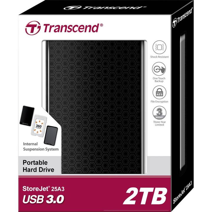 Actual product image Transcend StoreJet 25A3 (2 TB)