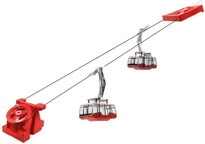 Image du produit Jägerndorfer Téléphérique à va-et-vient 2 nacelles électrique rouge 1:32
