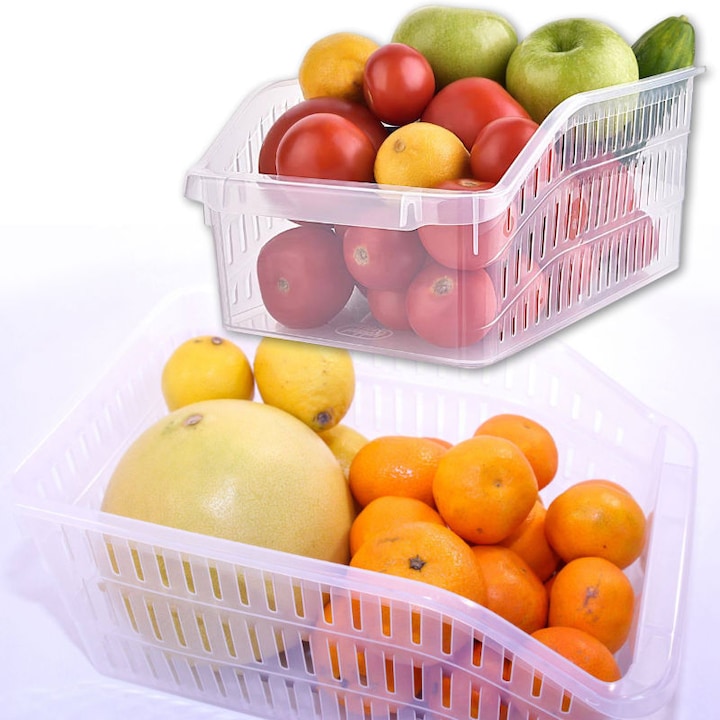 Produktbild Hermex Kühlschrank-Box Set Kühlschrankorganizer Set Aufbewahrungsbehälter Set (20 x 30 x 13 cm)