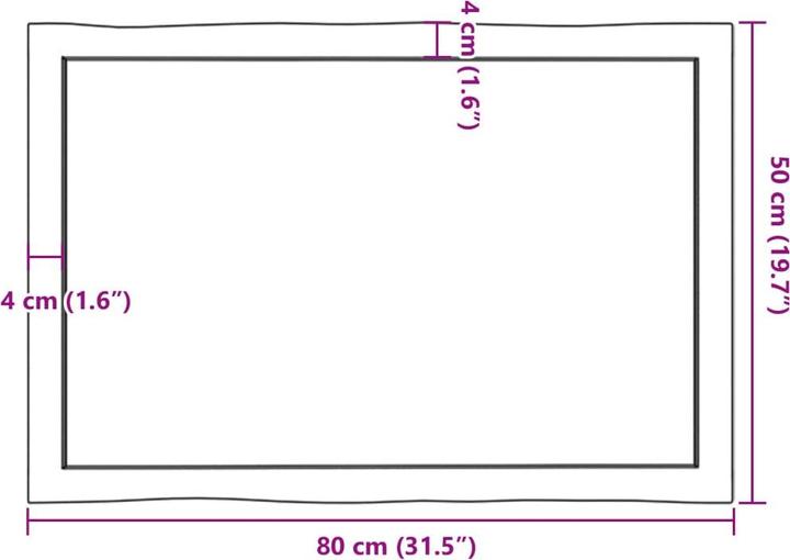 Actual product image VidaXL Chaim (80 x 50 x 6 cm)