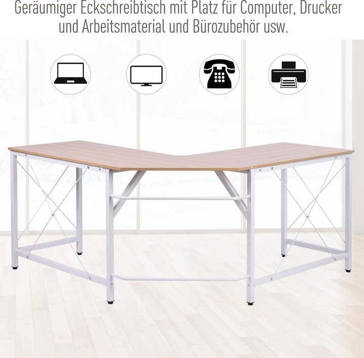 Produktbild Homcom Winkelschreibtisch (150 x 150 x 76 cm)