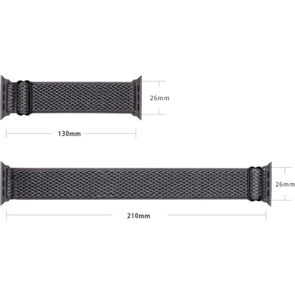 Thumbnail - Cover-Discount Apple Watch 44/45/46/49mm - Flexibles Nylon Stoff Ersatzarmband (Nylon), Uhrenarmband, Orange