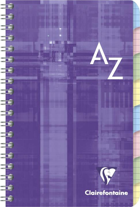 Image du produit Clairefontaine Spiralheft mit Register (11 x 17 cm, Quadrillé, Couverture rigide)
