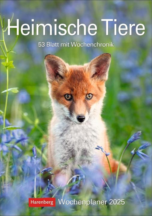 Harenberg Agenda settimanale degli animali nativi 2025 - 53 fogli con cronaca settimanale