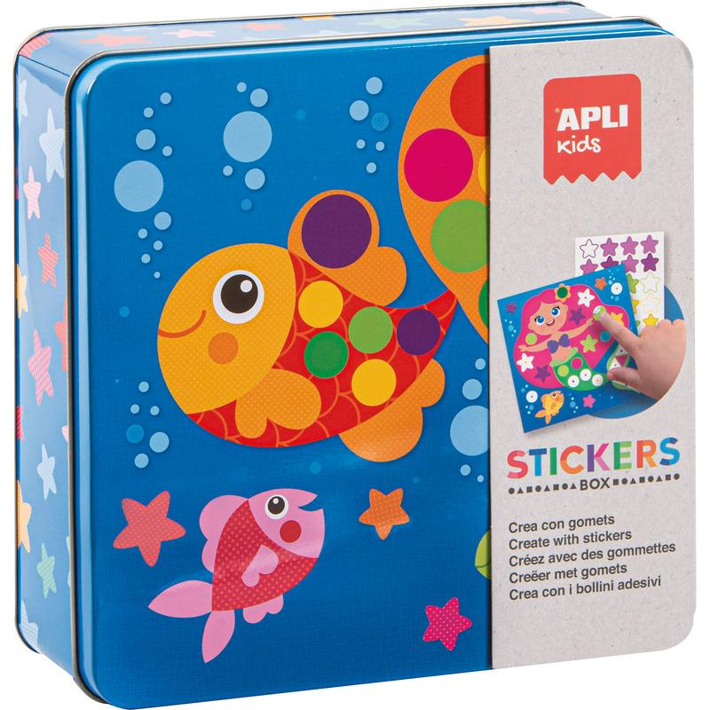 Apli Stickerspiel Metallbox Ozean 25-teilig (15219)